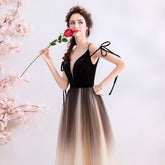 A Line Spaghetti Straps Tulle Long Prom Dress, Charming Evening Dresses DMQ70